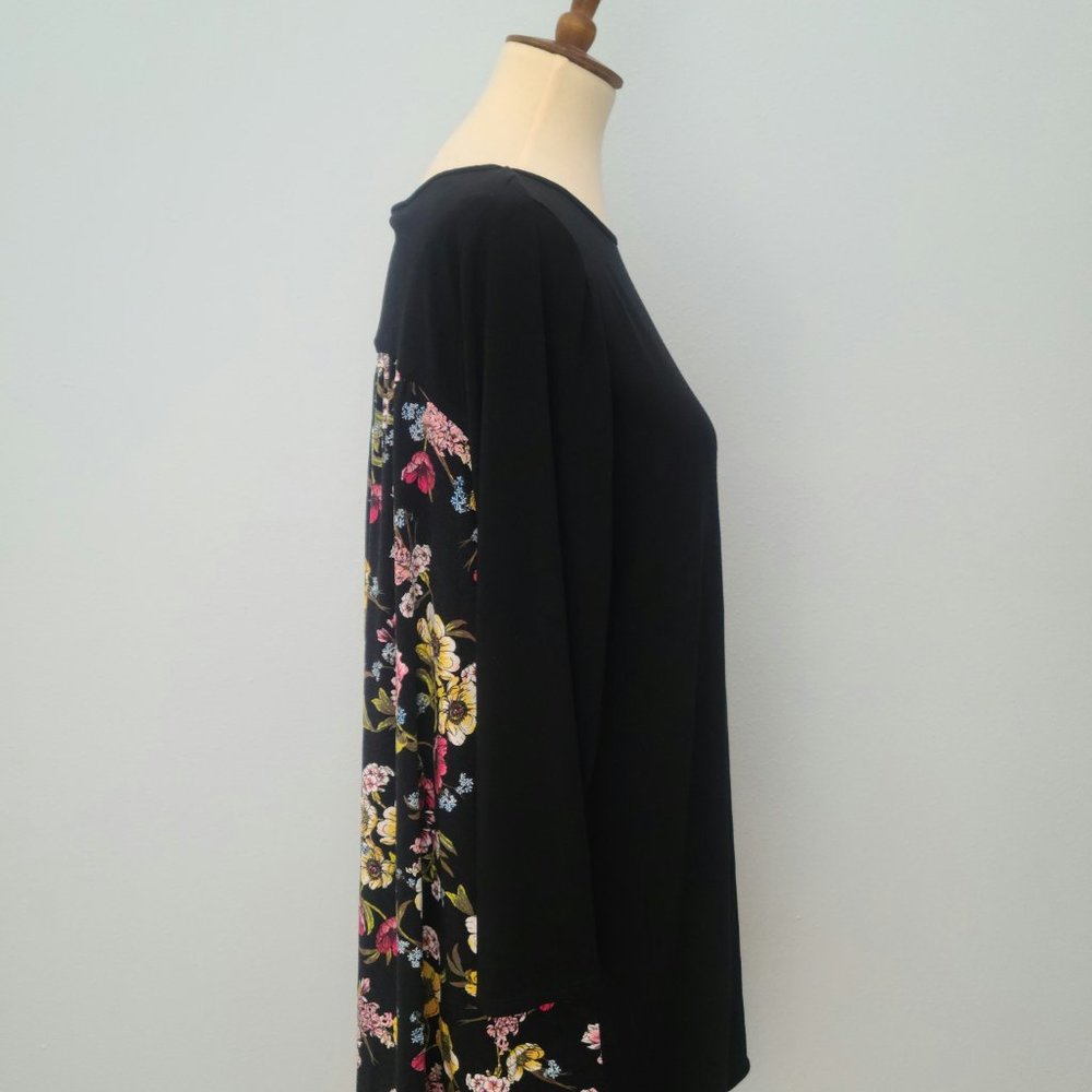 J Jill Wearever Printed-Back Tunic